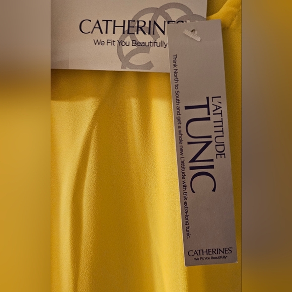 Catherine’s Yellow Sleeveless Blouse Size 2X 23/24W Womens Top - Picture 4 of 4
